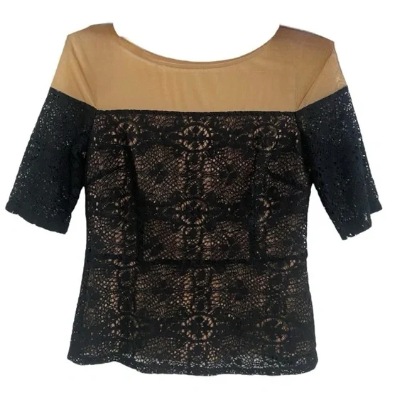 Bailey 44 Mesh Lace Blouse I Size: S - Picture 1 of 11